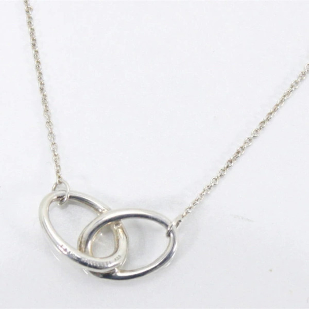 TIFFANY Co Double Loop Necklace Sterling Silver